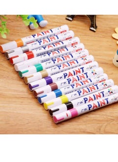 Y&D Acrylic Paint Mark Art Markers Pens Watercolor Brush with Fibre Tips for Painting Washable Makers DIY Card Making Photo Album Coloring Books Craft Doodling 12 Colors  - Image 1