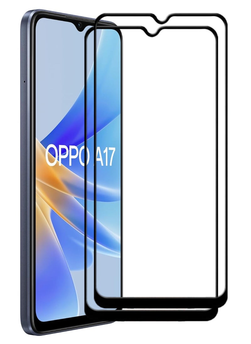 ACLIX 2 Pieces Antistatic ESD Dustproof Premium Quality High Definition Tempered Glass Screen Protector Designed For Oppo A17 - Image 1