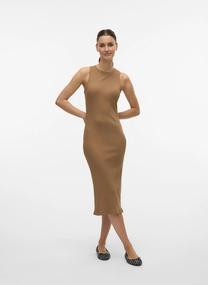 فيرو مودا Round Neck Sleeveless Midi Dress