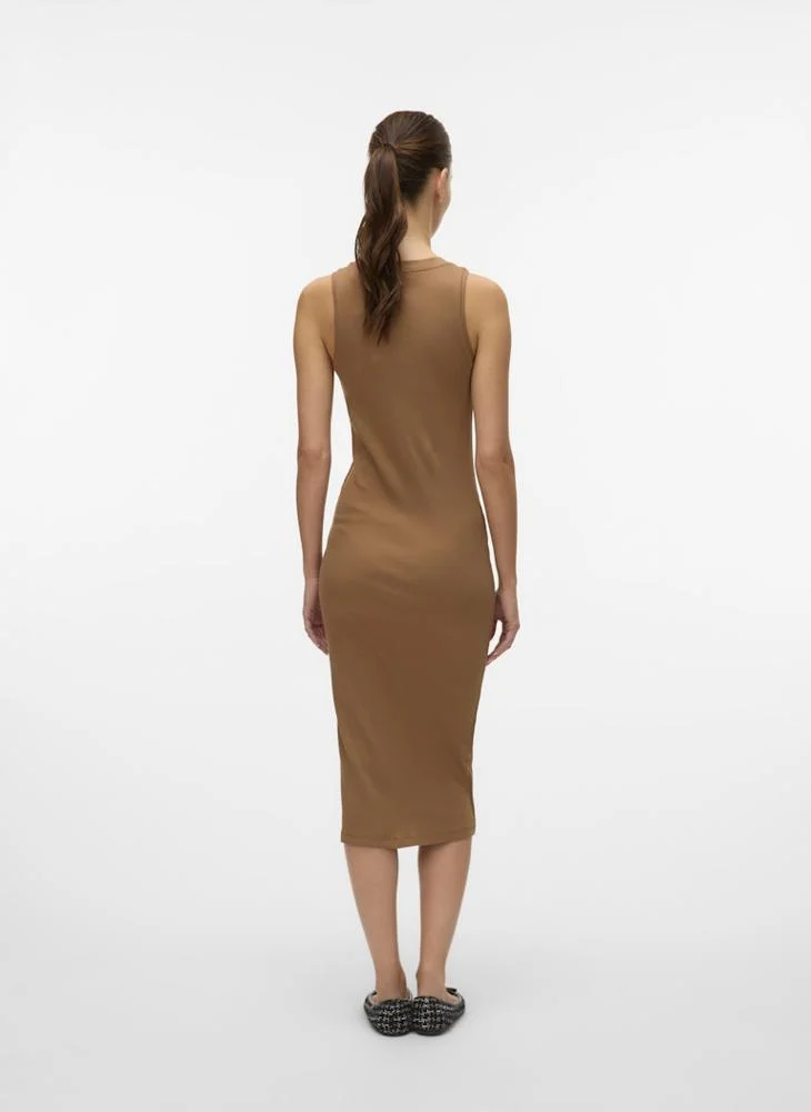 فيرو مودا Round Neck Sleeveless Midi Dress