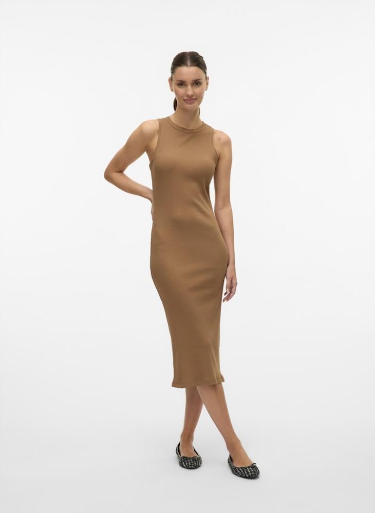 VERO MODA Round Neck Sleeveless Midi Dress  - Image 5