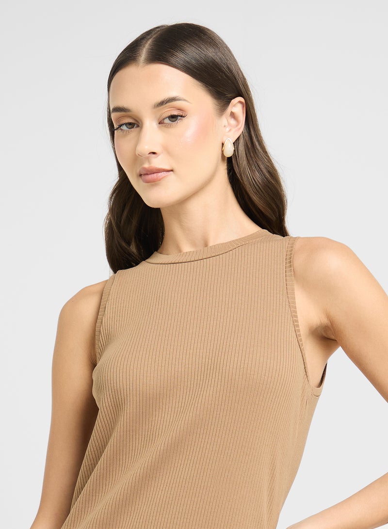 VERO MODA Round Neck Sleeveless Midi Dress  - Image 3