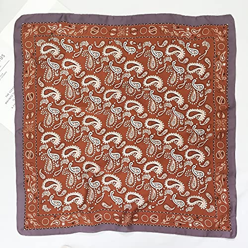 FONYVE Silk Head Scarf for Women Men - 4PCS Satin Square Hair Scarves - Vintage Bandanas Wraps Headbands 27.5 Inches - Image 2