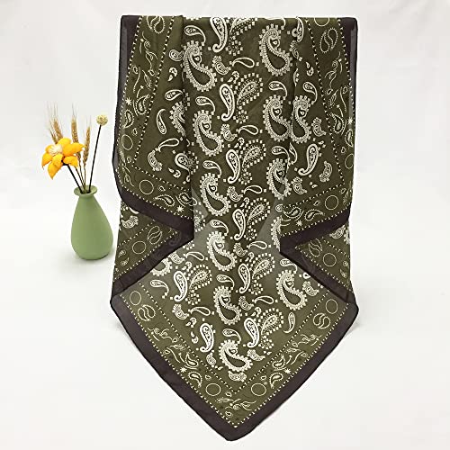 FONYVE Silk Head Scarf for Women Men - 4PCS Satin Square Hair Scarves - Vintage Bandanas Wraps Headbands 27.5 Inches - Image 5