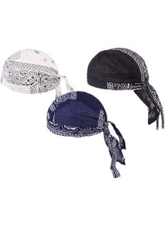 silvercnc 3 Pieces Turban Hat Chemo Cap Muslim Beanie Headscarf Cover Skull Cap Hat  - Image 1