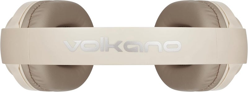 Volkano Pebble Series BT Headphones - Wireless Bluetooth, 24 Hour Playtime, Foldable, FM Radio, Micro SD Slot, Khaki - Image 3