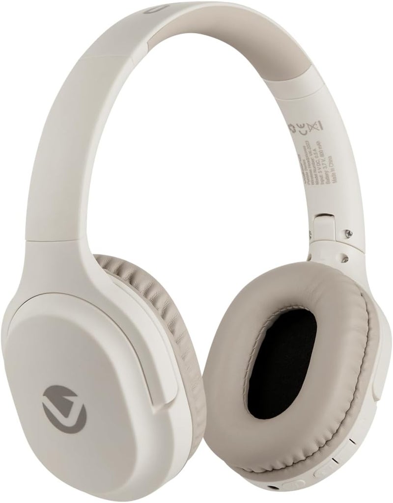 Volkano Pebble Series BT Headphones - Wireless Bluetooth, 24 Hour Playtime, Foldable, FM Radio, Micro SD Slot, Khaki - Image 1
