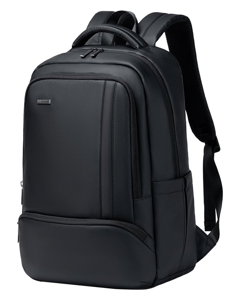 GOLDEN WOLF Business Backpack for Men 21L Laptop Backpack with 15.6-inch Laptop Pocket PU Coating Water-resistant Multi-Pocket for Daily Office College Casual,Black - Image 1