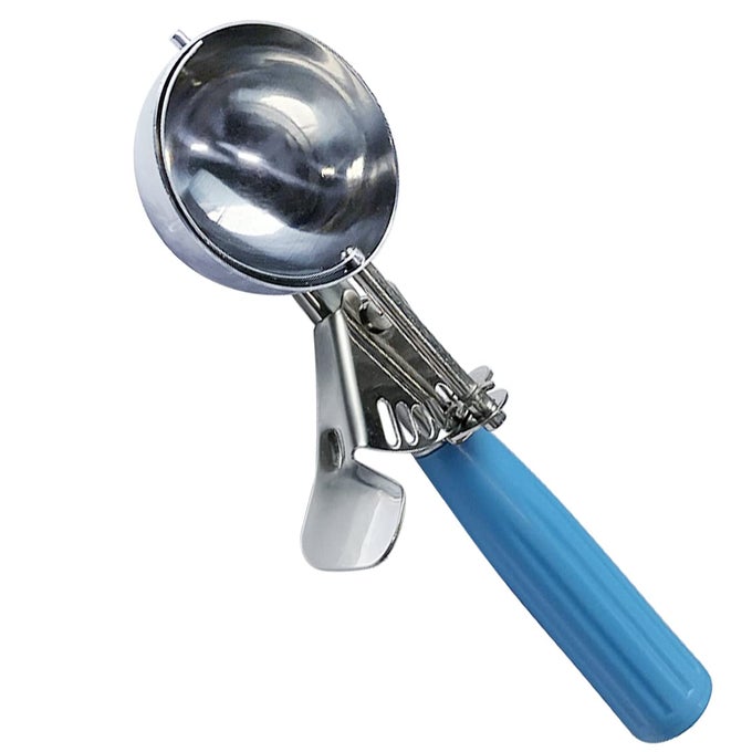 1 PCS STAINLESS STEEL ICE CREAM SCOOP SET DISHERS SCOOPS COOKIE SCOOP SET FOOD SCOOP BLUE HANDLE 248 INCH
