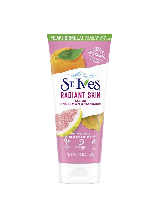 ST. Ives Radiant Skin Face Scrub, Pink Lemon and Mandarin Orange, 6 oz - Image 1
