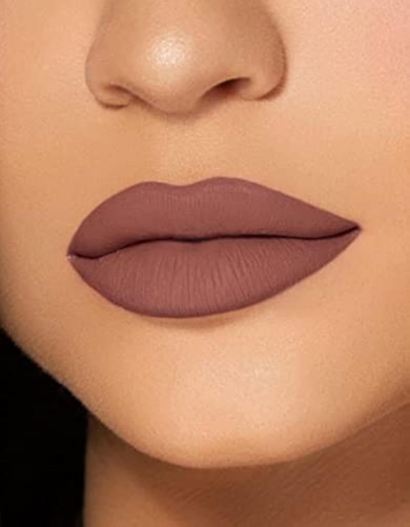 Kylie Cosmetics طقم أحمر شفاه كايلي جينر مثل أحمر الشفاه السائل غير اللامع مع لمسة نهائية غير لامعة وقلم تحديد الشفاه كايلي جينر أحمر الشفاه كايلي كيت (دولشي ك)