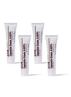 RUGBY LABORATORIES Rugby Capsaicin 0.025% Cream for Penetrating Pain Relief - 2.1 Oz (60g) - 4 Pack 