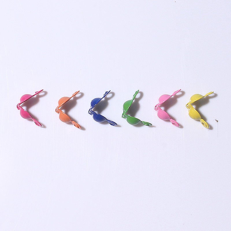 DIY Jewelry Accessories Snap Double-Sided Fasteners Colorful mixed color double cell buckle (about 100/bag) 