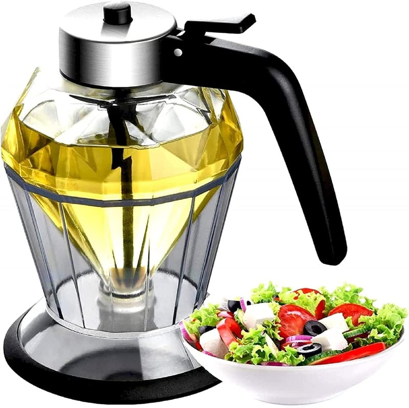 SEVIA SEVIA 7oz Diamond Syrup Dispenser,Durable Dilute Honey Syrup Pot with Non-Slip Silicone Bottom Acrylic Base Perfect For Olive Oil, Runny Honey, Syrup, Sauce Distribution (200ML) - Image 1