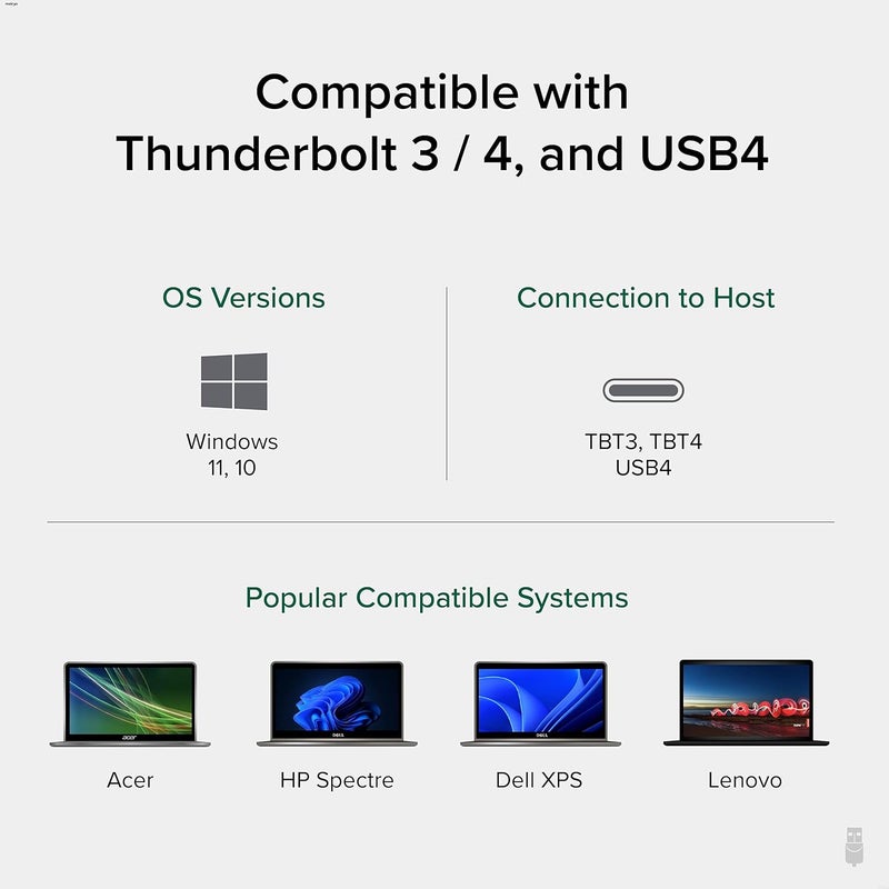 بلاج آبل كابل نقل USB قابل للتوصيل، بطول 6.6 قدم (2 متر)، يدعم تقنية Thunderbolt بسرعة 10 جيجابت في الثانية؛ يأتي مع برنامج Bravura لنقل البيانات بين أجهزة ويندوز، مع إمكانية الاستخدام غير المحدود. يعمل مع أجهزة تدعم تقنيات Thunderbolt 3/4 وUSB 4. - Image 5