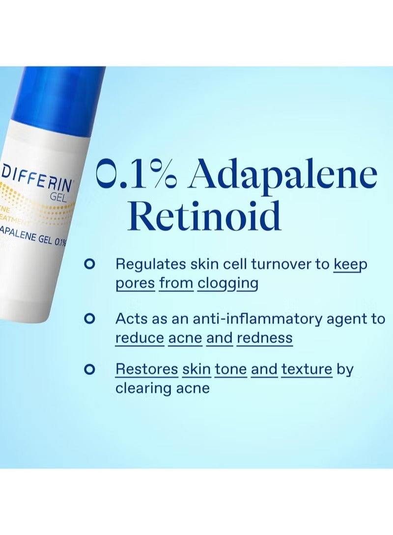 ديفرين هلام علاج حب الشباب ، إمدادات 90 يومًا ، علاج الرتينويد للوجه مع 0.1٪ Adapalene ، العناية بالبشرة اللطيفة للبشرة الحساسة المعرضة للحب الشباب ، مضخة 45 غرام (قد تختلف التعبئة والتغليف) - Image 3