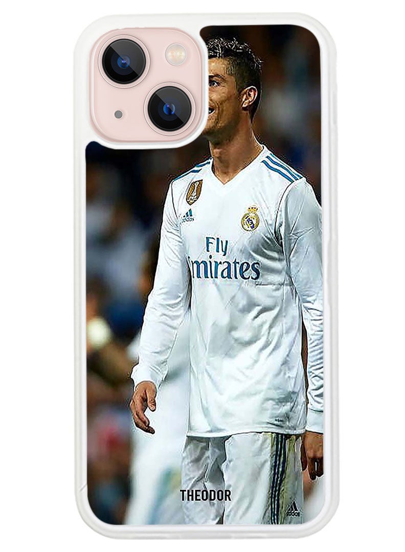 Theodor Protective Case Cover For APPLE IPHONE 14 Ronaldo Smiling(White Bumper) - Image 1