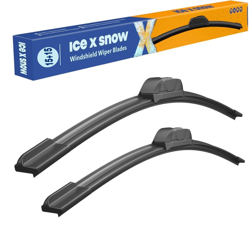شفاطات الزجاج الأمامي ICEXSNOW 1515 المقاومة للماء لاستبدالها لسيارة جيب رانجلر 2017 2016 2015 2014 2013 2012 2011 2010 2009 2008 2007 شفاطات زجاج أمامي سيليكون للسيارة الخاصة بي
