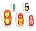 Maxshop Nesting Dolls for Kids Russian Wooden Stacking Nested Set 5 Pieces Handmade Toys for Children Christmas Birthday Rome Decoration Halloween Wishing Gift Captain Lion - Image 4