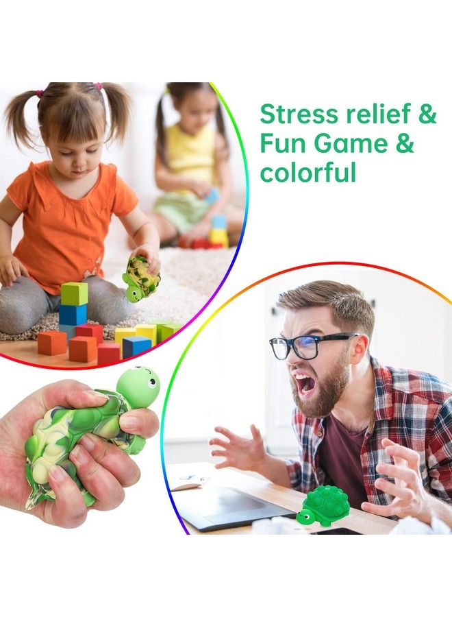 Anboor Pop Fidget Toys 3D Silicone Turtle Push Bubbles Sensory Toy Pop Stress Ball Anxiety Stress Reliever Toy For Autism Early Education Gift (2 Pack) - Image 4