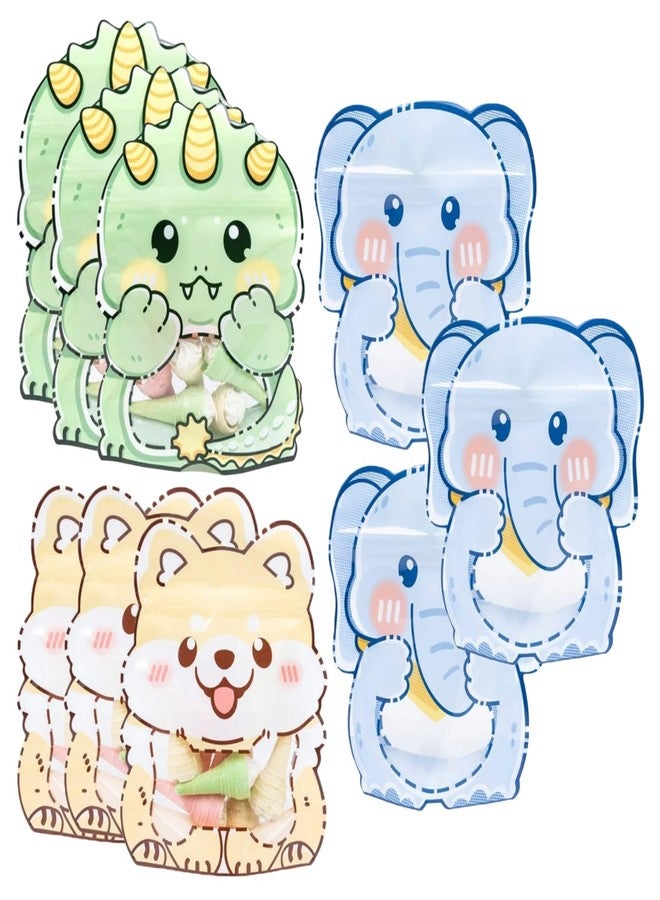 AMANVANI Pouch for Kids, Animal Theme Gooddy Bags, Cookies Candy Bag, Birthday Return Gifts, Traveling Pouch, Cosmatic Bag Case for Girls, Silicon Pouch (12pcs) - Image 4