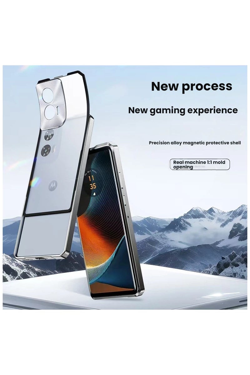 general Suitable for Motorola Edge50 Fusion metal phone case, matte finish, shockproof, textured protection - Image 4