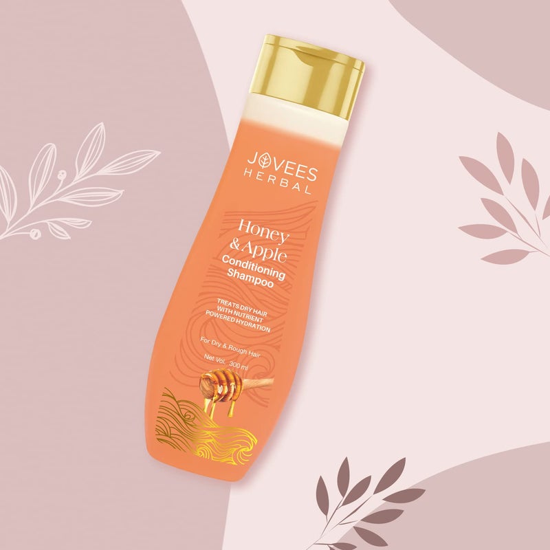 Jovees Herbal Honey Apple Conditioning Shampoo With Peach And Aloe Vera Extracts For Dry And Rough Hair 150 ml - Image 3