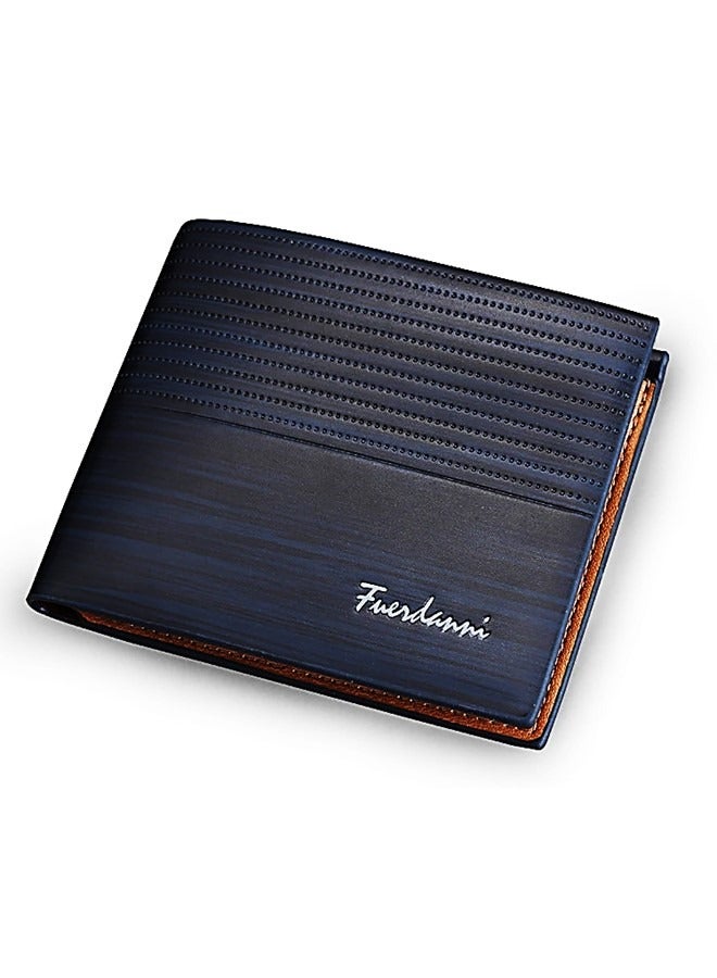 Fuerdanni Men Leather Wallet Durable Bifold Design with Multiple Card Slots - Image 1