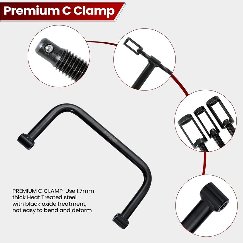 ATPEAM مجموعة أدوات خدمة ATPEAM Auto Valve Spring Compressor C Clamp مناسبة للدراجات النارية، ومركبات ATV، والسيارات، ومعدات المركبات ذات المحركات الصغيرة - Image 5