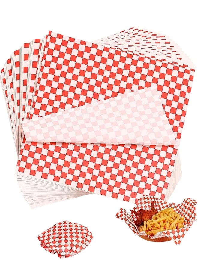 100 قطعة من ورق ديلي، ورق شمع مقاوم للدهون للغاية للطعام، 7 × 7 بوصة، ورق تغليف شطائر فاخر لوجبات الغداء المدرسية، بطانات سلة طعام مثالية للشواء والمهرجانات - Image 1