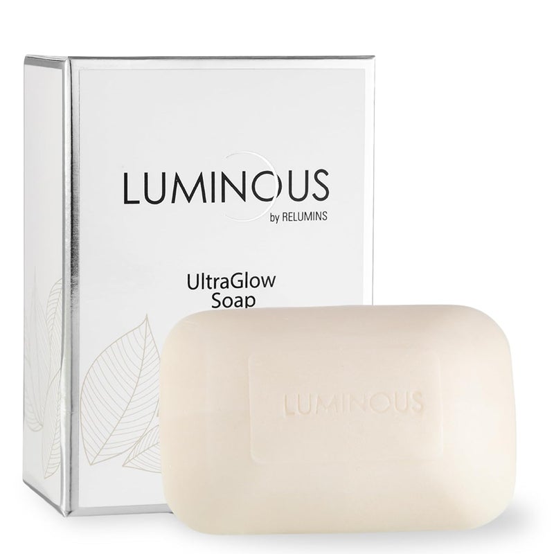 RELUMINS صابون ريلومينز لومي نوس ألترا جلو لبشرة ناعمة ومُرطبة، صابون عناية بالبشرة لطيف وفاخر لبشرة متألقة وصحية ومغذية 135غ - Image 1