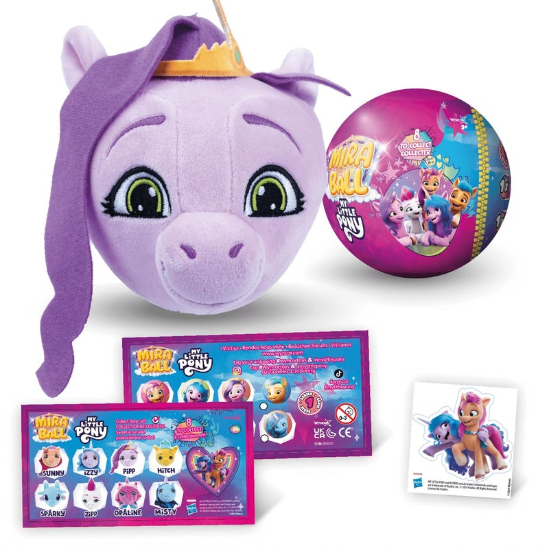 MiraBall My Little Pony Mystery Expandable MAXI Plush to Unbox, Collectible Squishy and Soft Plush with 4 Surprise, Limited Edition, Great Toy Gift for Kids Aged 3+ (1-Pack)