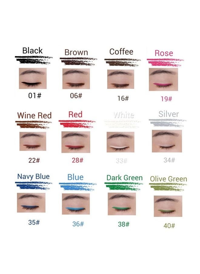 DC-BEAUTIFUL 12Pcs Lot Set 12 Colors Eyeliner Pencil Waterproof Eyebrow Pencil Cosmetics with a Pencil Sharpener  - Image 4