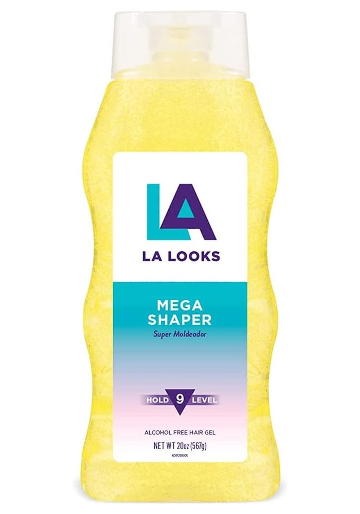 L.A. Looks Mega Shaper Hair Gel - Super Hold Level 9 - 20 Oz (567g) - Image 1