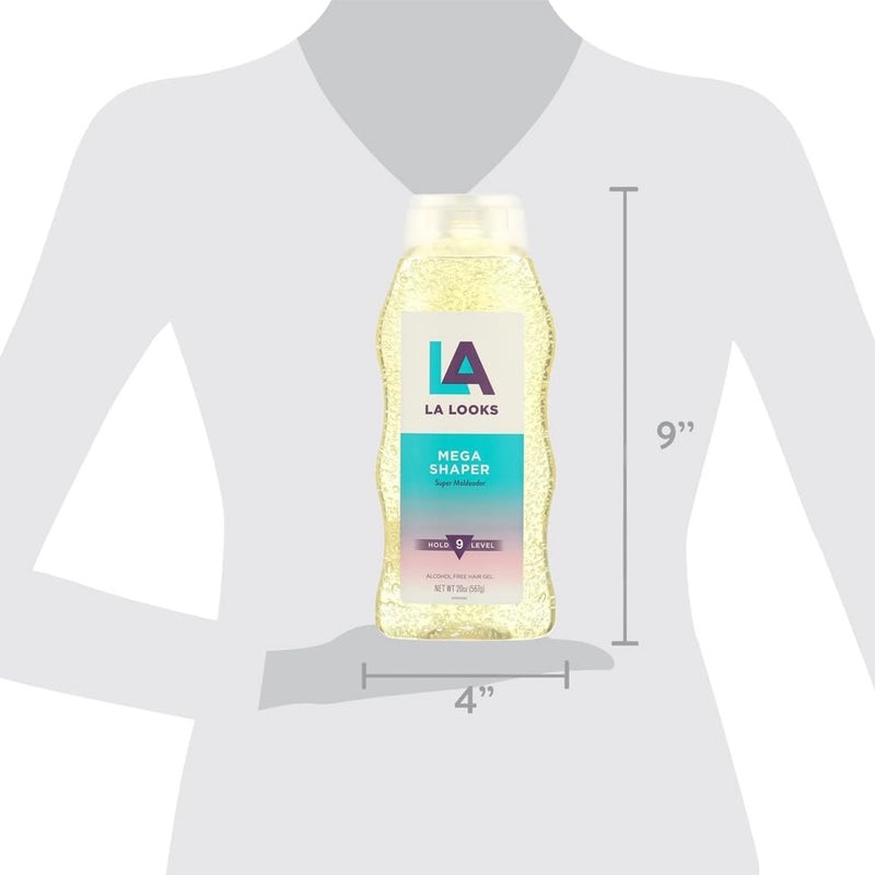 L.A. Looks Mega Shaper Hair Gel - Super Hold Level 9 - 20 Oz (567g) - Image 5