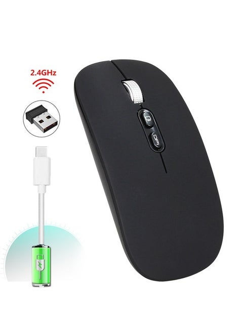 Wireless Mouse Bluetooth Wireless Mouse 2.4G Dual Mode Computer Mouse with USB Receiver for Laptop iPad MacOS PC Windows Android