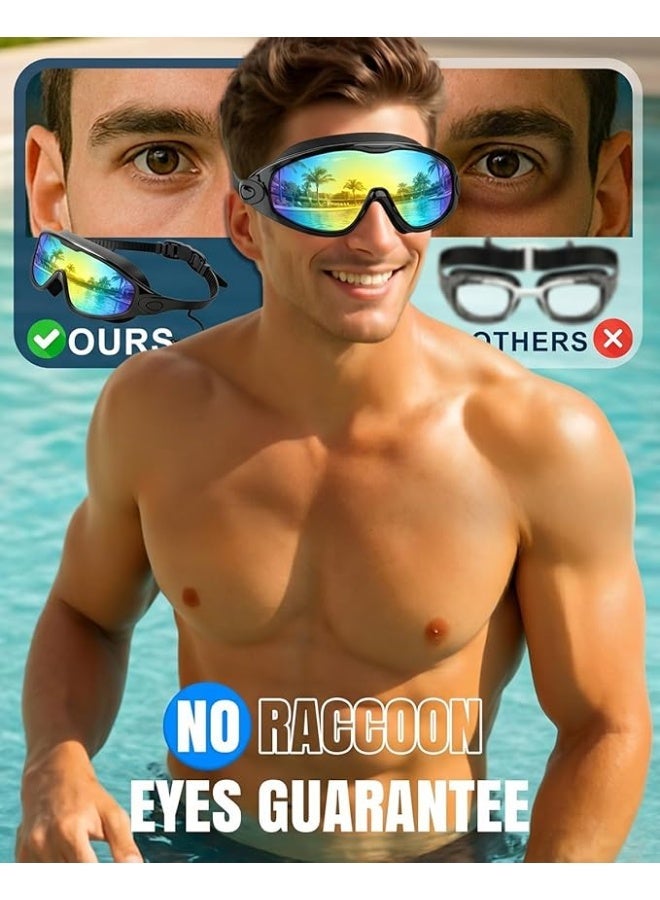 ZNARO 2 Pack Swim Goggles, Wide View Anti Fog UV Protection Swimming Goggles for Adult Men Women Kids, No Leaking Swim Glasses - Image 2