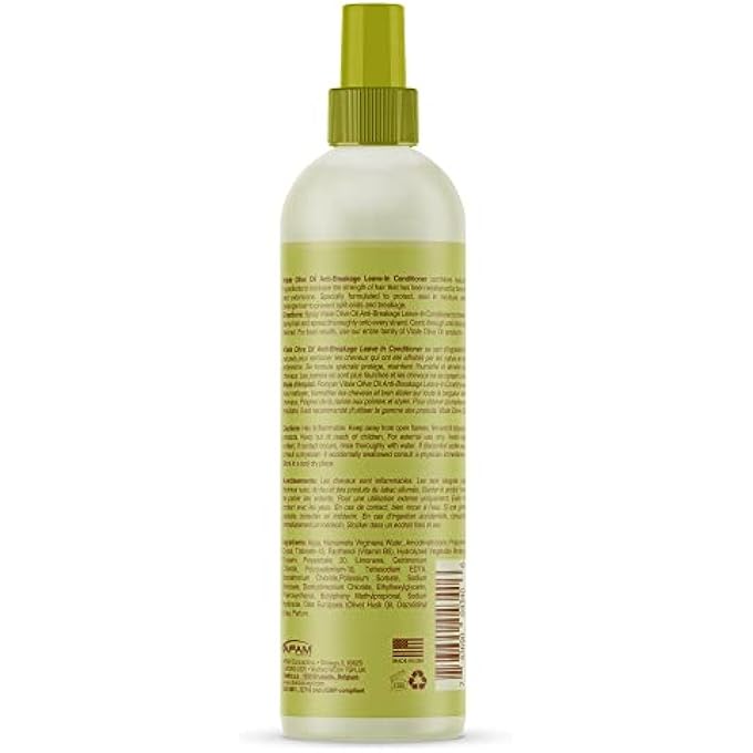 VITALE OLIVE OIL ANTI BREAKAGE LEAVE IN CONDITIONER 12 FLUID OUNCE, WHITE, 12 FL OUNCE - Image 2