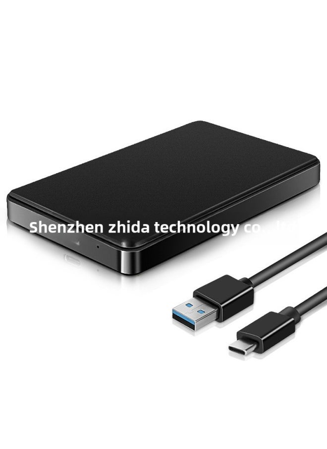 Generic 2.5 Inch USB3.0 Mobile Hard Disk Box Notebook Serial SATA Solid State Drive SSD Screw-free Hard Disk Box-Color:USB 3.1 Black  - Image 1