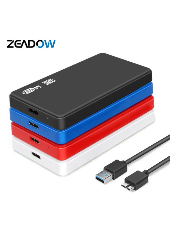 Generic 2.5 Inch USB3.0 Mobile Hard Disk Box Notebook Serial SATA Solid State Drive SSD Screw-free Hard Disk Box-Color:USB 3.1 Black  - Image 2
