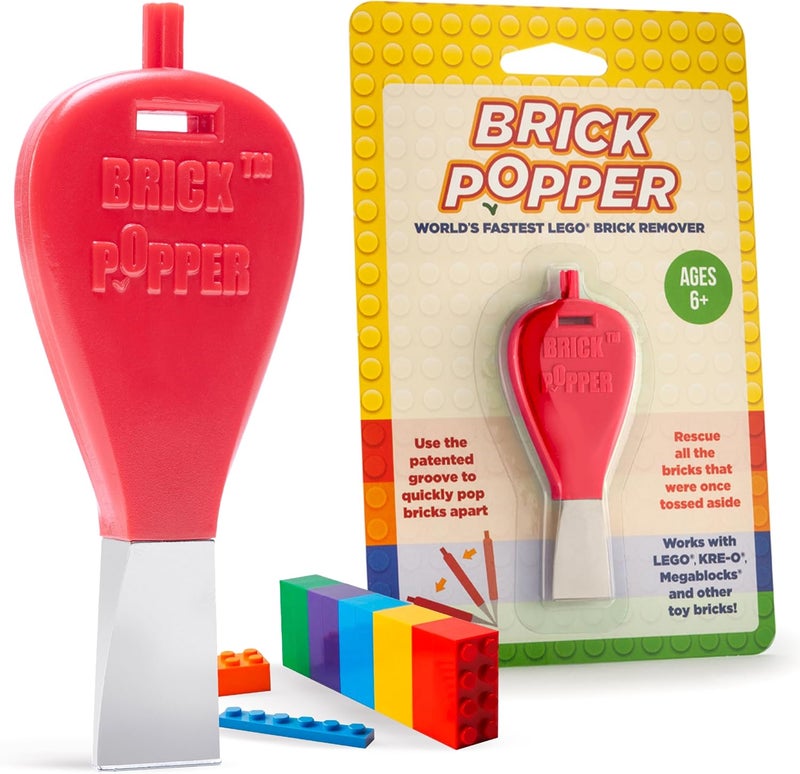 Brick Popper أداة الفصل الأسرع في العالم - مزيل فعال للأطفال والبالغين - مثالي للأعمار من 6 سنوات وما فوق - أداة أساسية (أحمر) - Image 1