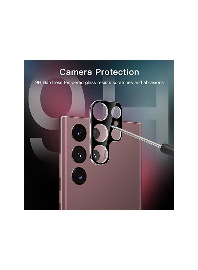 JETech Screen Protector for Galaxy S22 Ultra 5G 6.8-Inch with Camera Lens Protector, Flexible TPU Film, Fingerprint ID Compatible, HD Clear, Easy Installation, 2-Pack Each - Image 5