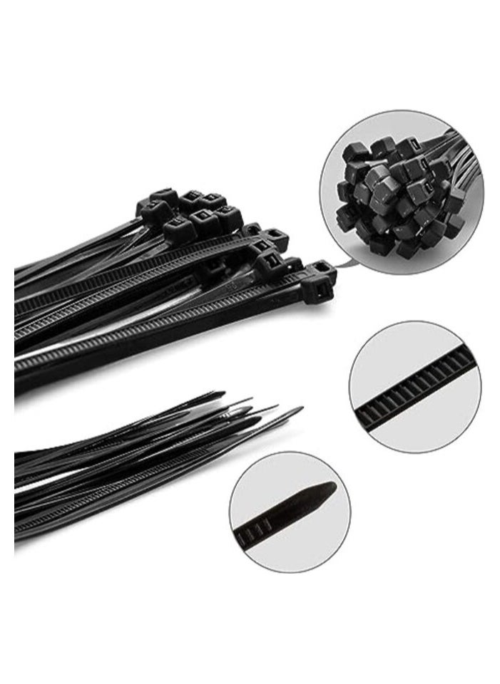 MIRFA Cable Ties 300mm, 100 Pieces Pack Self-Locking Heavy Duty Nylon Plastic Zip Ties Wraps For Home, Office and Outdoor  - Image 2