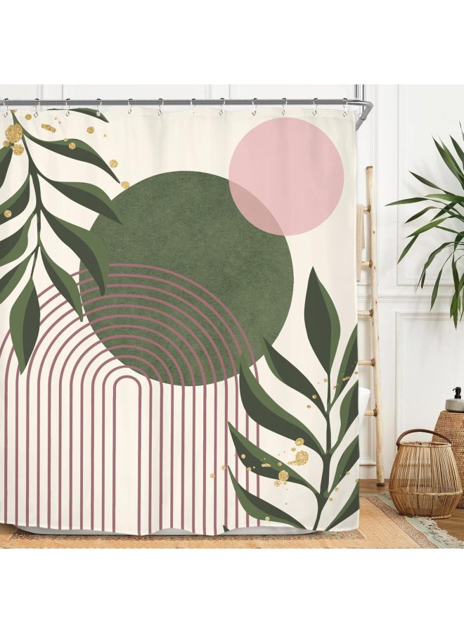 Plaid Waterproof Shower Curtain, Mildew-proof Bathroom Toilet Shower Parion Curtain