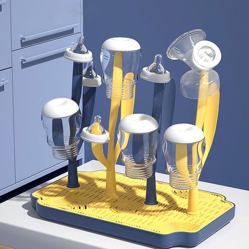 Baby Bottle Dryer Rack Bottle Drying Rack Bottle Drying Bracket with Drainer Tray - Image 1
