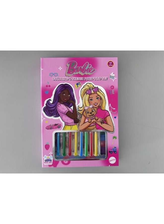 Barbie مجموعة محفظة تلوين ورسم باربي - Image 1