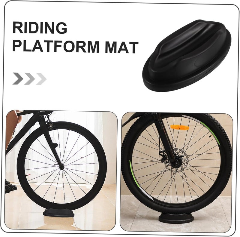 Kisangel Cycling Indoor Trainer Front Wheel Riser Leveling Stand for Road Mountain -Resistant Pad Indoor Training Sessions Lightweight Portable Design - Image 3