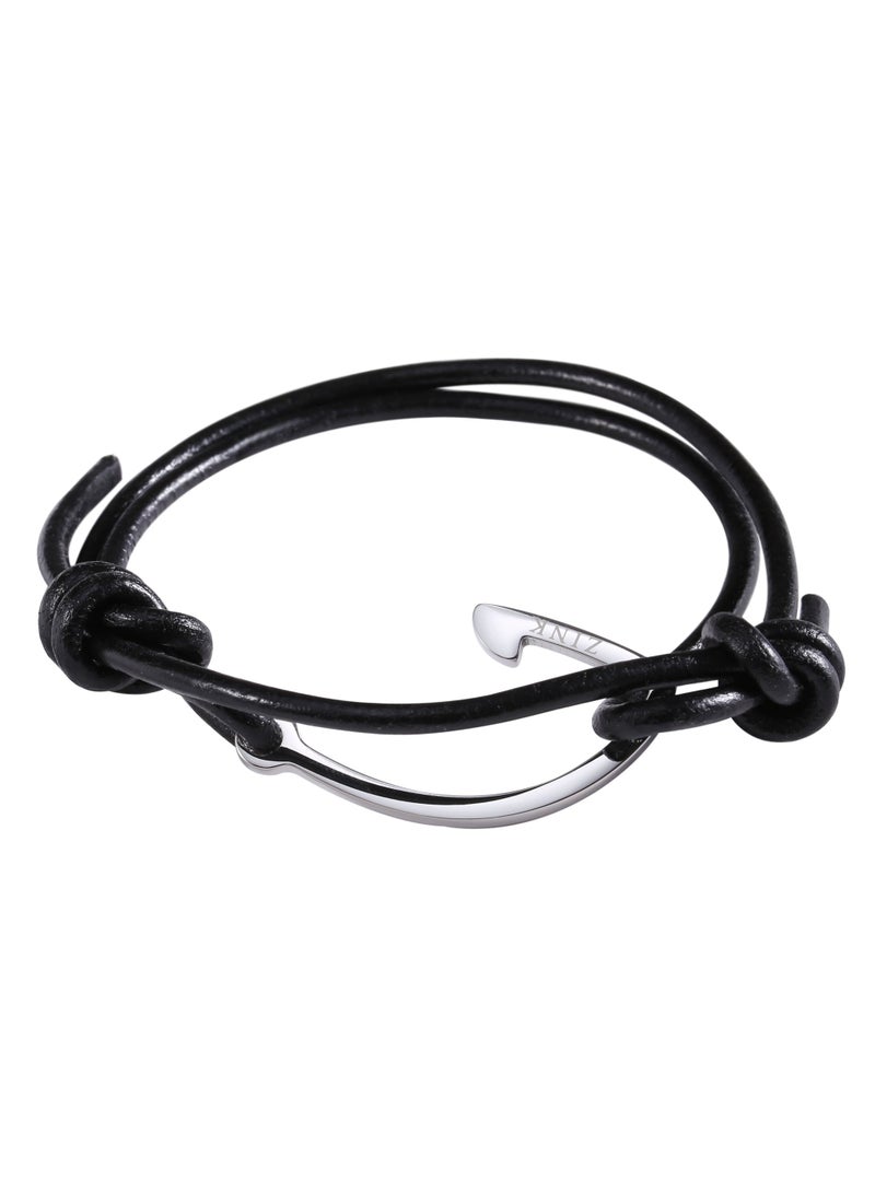 زنك سوار ZINK رجالي من الفولاذ المقاوم للصدأ باللونين الأسود والفضي | ZJBC024LPB-S - Image 2