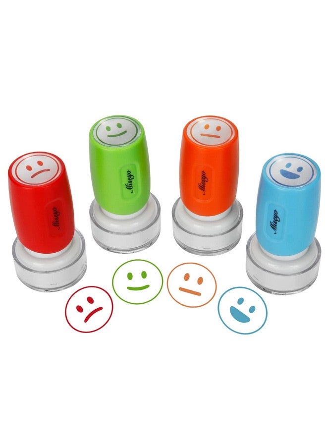 Miseyo Miseyo Pre-Ink Teacher Stamp Set - 4 Color Mood Expressions - Image 1