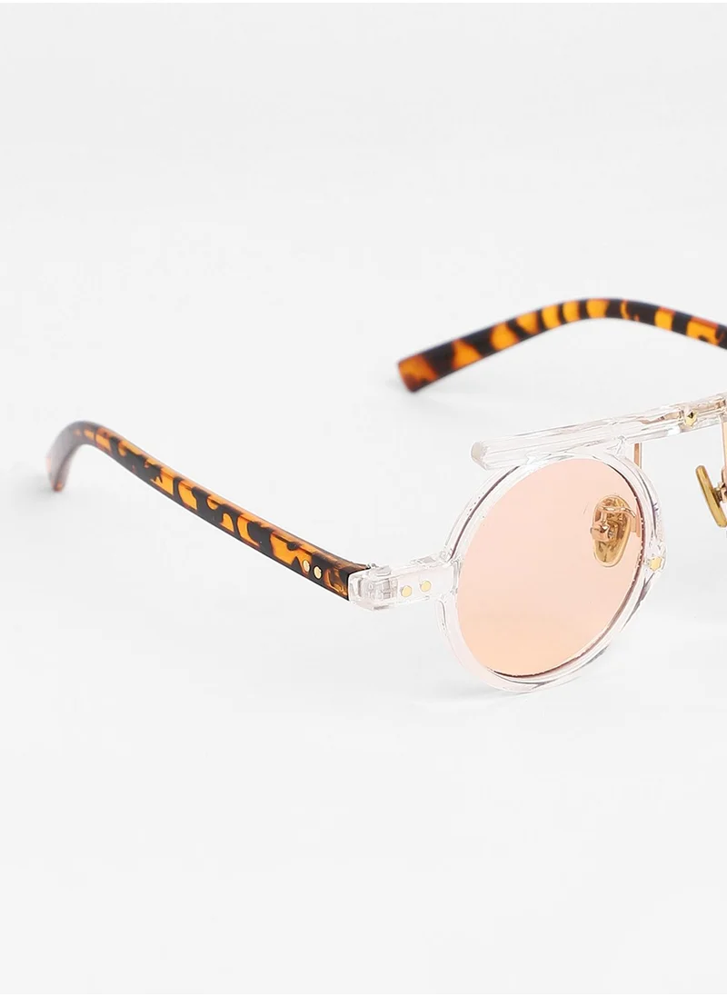 Haute Sauce The Cirque Round Sunglasses - Transparent